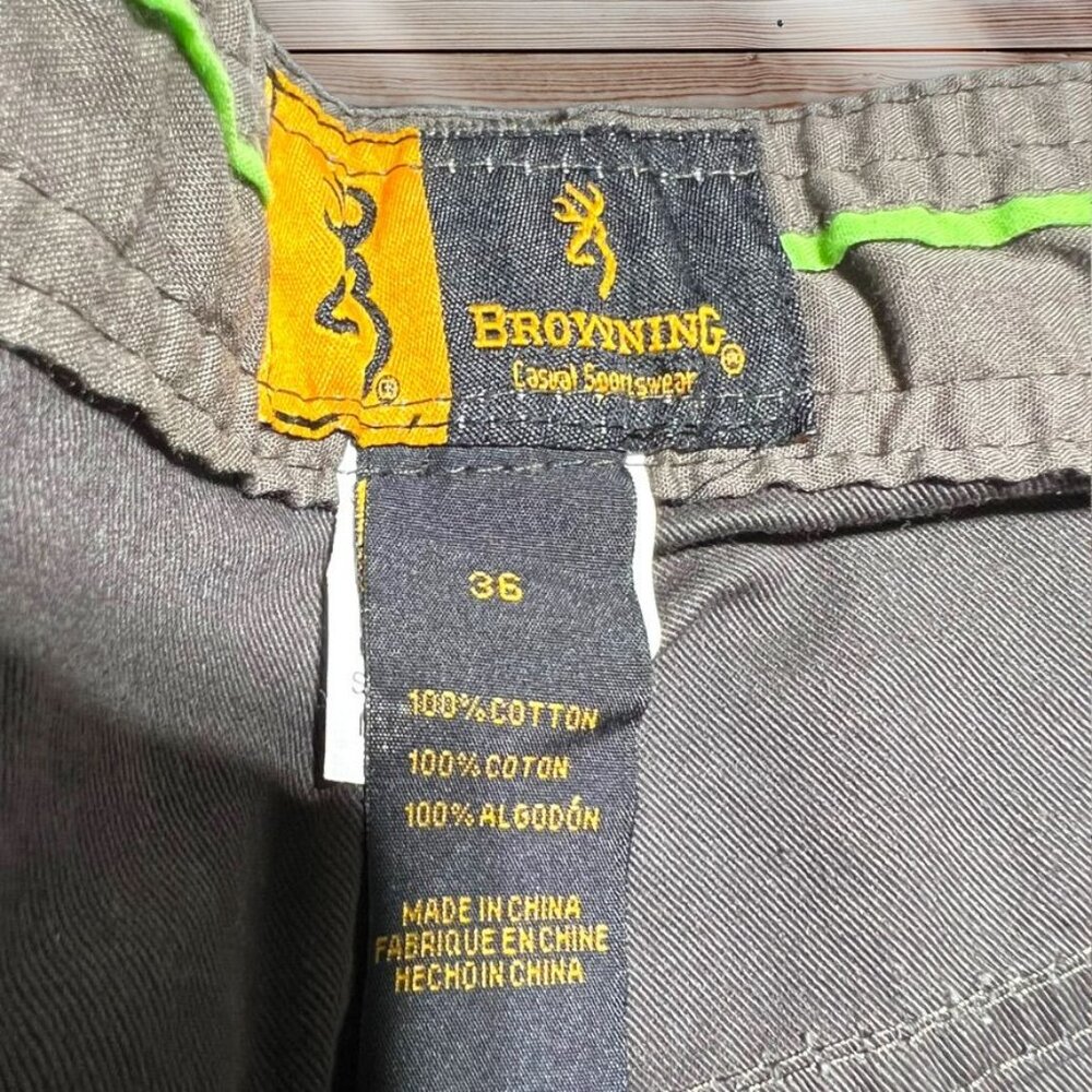 Browning Chino Shorts Gray Waist 36 - Picture 3 of 7